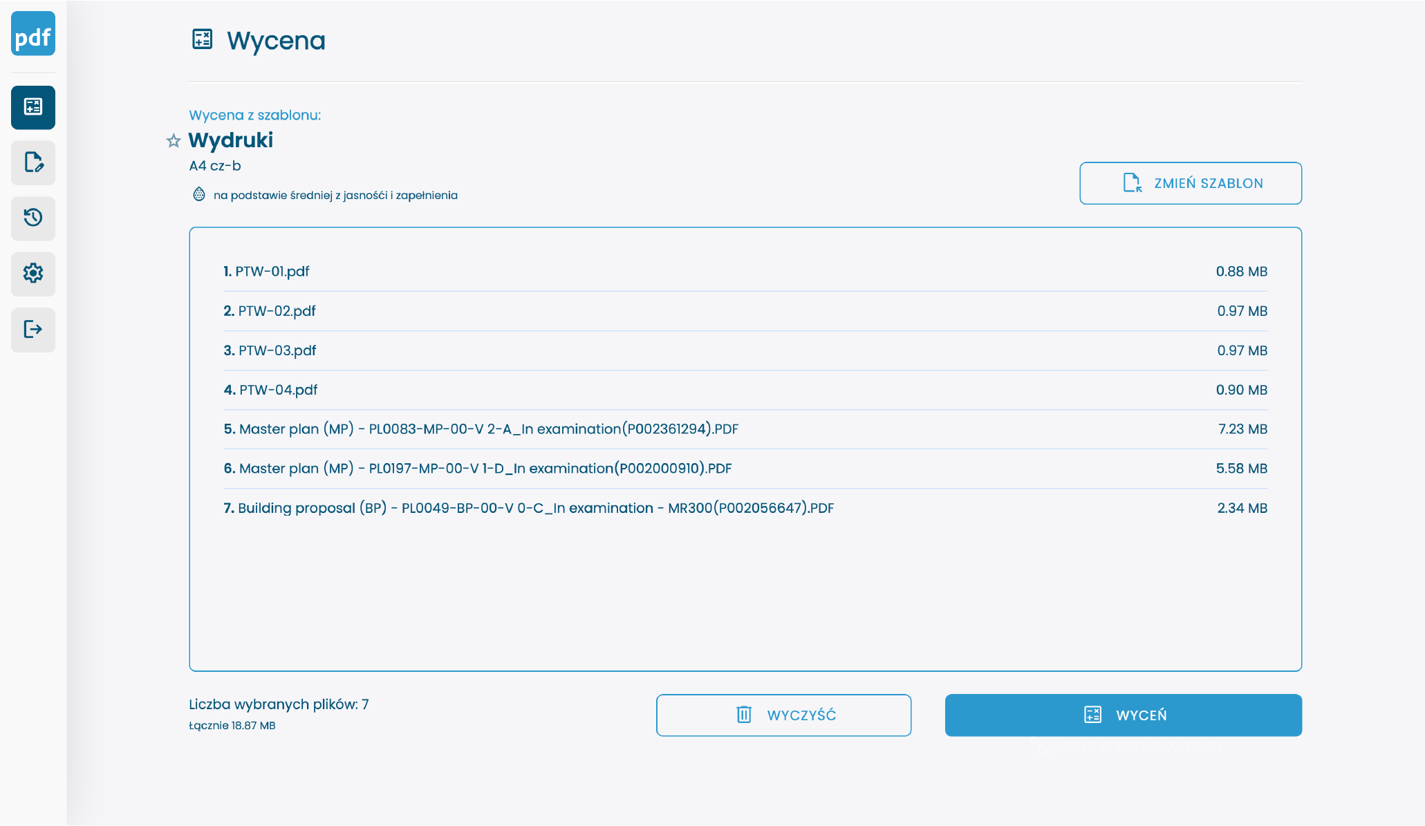 pdf scope wycena plików pdf